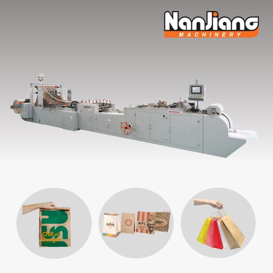 Máquina de saco de papel de fundo quadrado alimentado por rolo HD-430