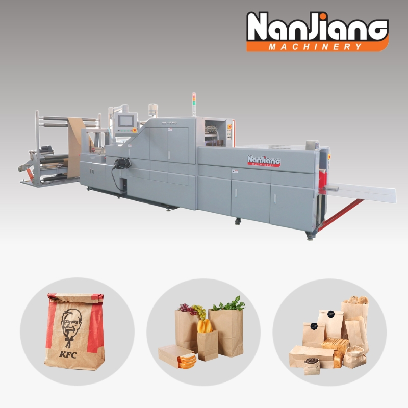 Máquina de fazer saco de papel de fundo quadrado SOS alimentada por rolo HD-260