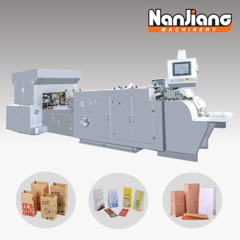 Máquina de fazer saco de papel de fundo quadrado SOS alimentada por rolo HD-200